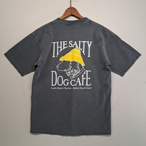 Vintage 1989 Salty Dog Cafe Shirt Medium Gray Soffe Choice Hilton Head Soffes US